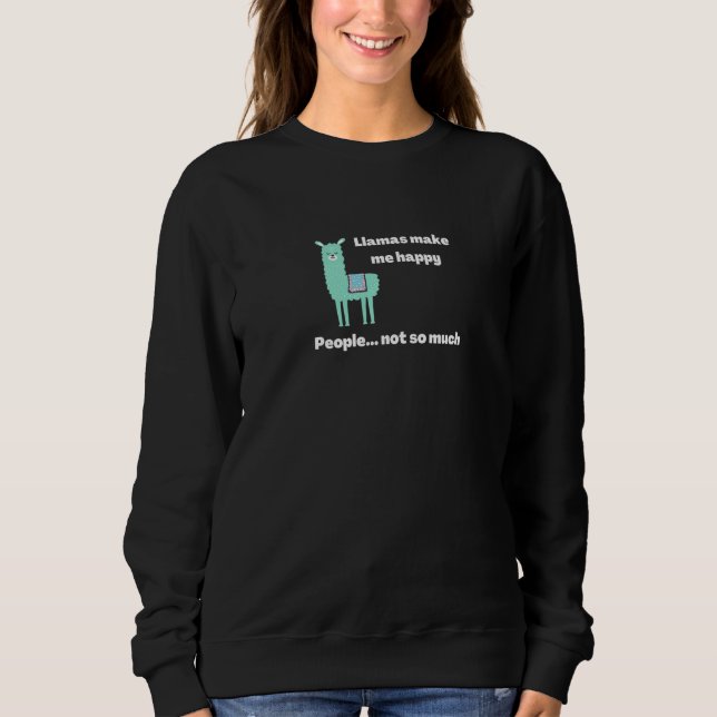 Funny Lama für Kinder Männer Frauen Alpin Lover Ba Sweatshirt (Vorderseite)