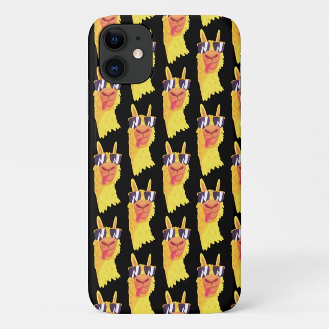 Funny Lama Gesicht mit Brillenmuster Case Mate i (Rückseite)