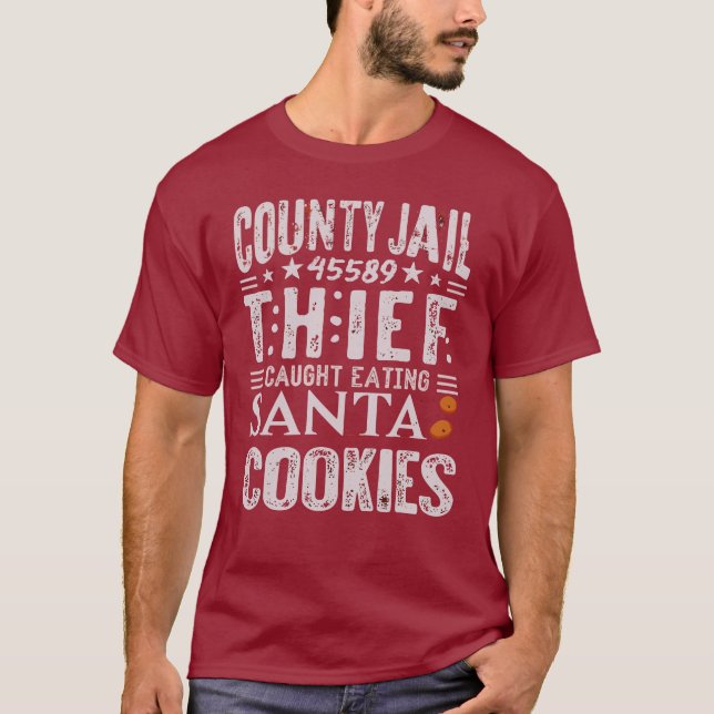 Funny Landkreis Gefängnisinsasse Gefangener Diebst T-Shirt (Vorderseite)