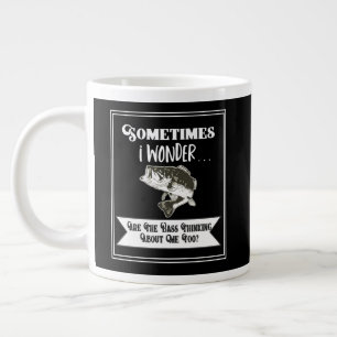 Funny Largemouth Bass Fishing Zitat von Männern Jumbo-Tasse