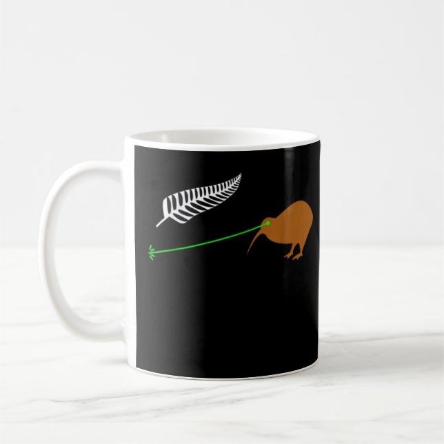 Funny Laser Kiwi Flag - New Zealand Popular Choice Kaffeetasse (Links)