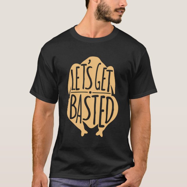Funny, lass uns gebastelten Erntedank Türkei koche T-Shirt (Vorderseite)