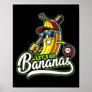 Funny Lasse Bananas Disco für Kinder Männer Frauen Poster