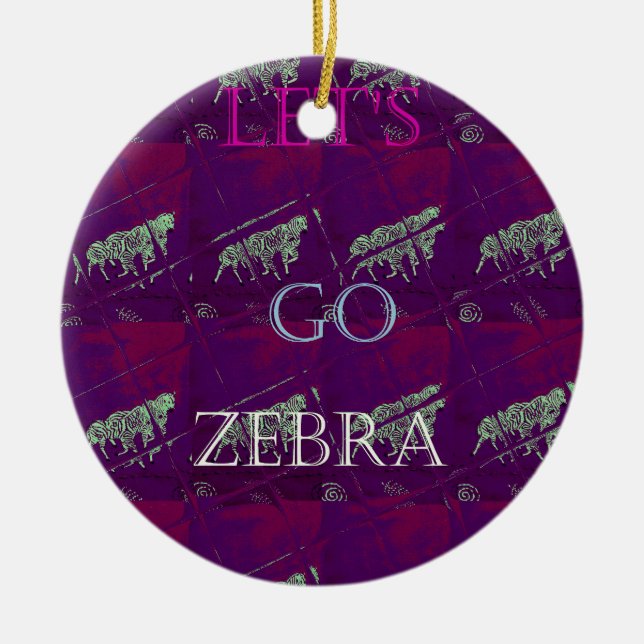Funny Lasse Go Zebra Hakuna Matata motif Design Co Keramikornament (Vorne)