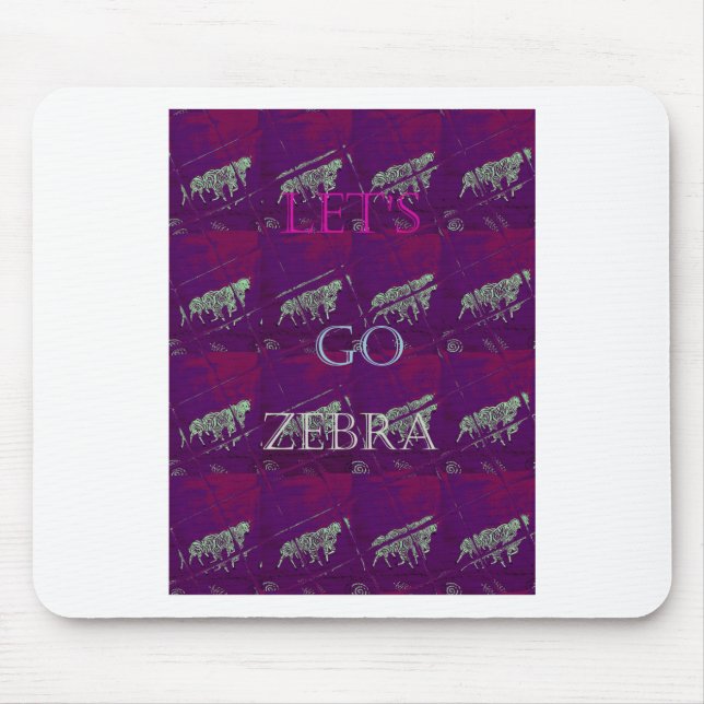 Funny Lasse Go Zebra Hakuna Matata motif Design Co Mousepad (Vorne)