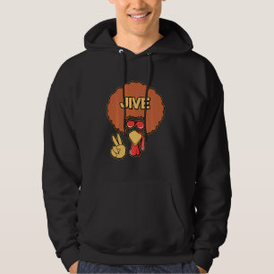 Funny Lasse Jive Erntedank Turkey Afro Thanksgiv Hoodie