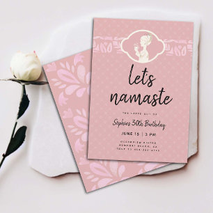 Funny Lasse Namaste Latte Women 30. Geburtstag Par Einladung