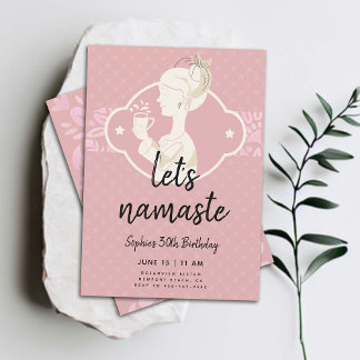 Funny Lasse Namaste Women 30. Geburtstag Party Einladung