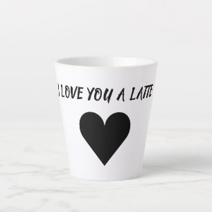 Funny Latte Coffee Lover Romantischer Cup Milchtasse