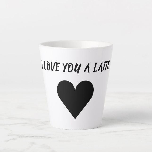 Funny Latte Coffee Lover Romantischer Cup Milchtasse (Vorderseite)