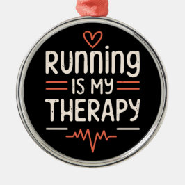 Funny Läufer Marathonläufer zitiert Witze schwarz Ornament Aus Metall