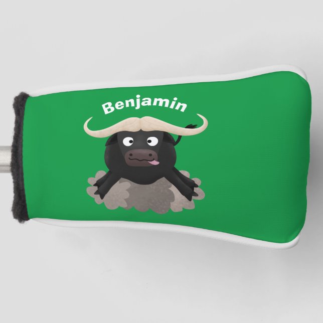 Funny Laufwasser Büffel Cartoon Golf Headcover (Vorderseite)