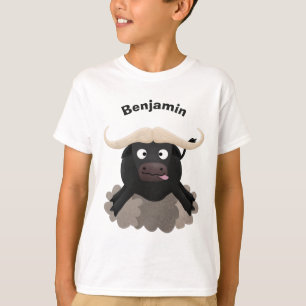 Funny Laufwasser Büffel Cartoon T-Shirt