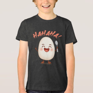Funny Laughing Egg Cartoon Youth Tri-Blend T-Shirt Shirt