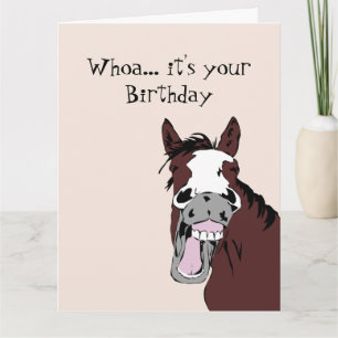 Funny Laughing Horse Alter Spaß Karte