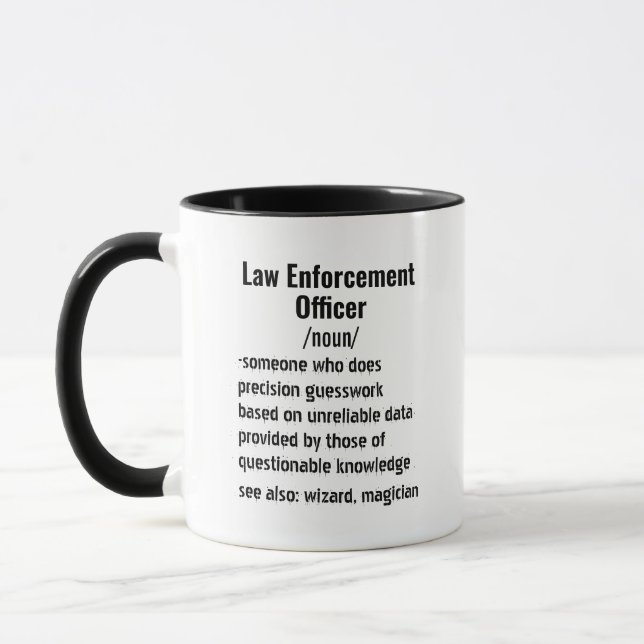 Funny Law Enforcement Officer - Geschenke zur Defi Tasse (Links)