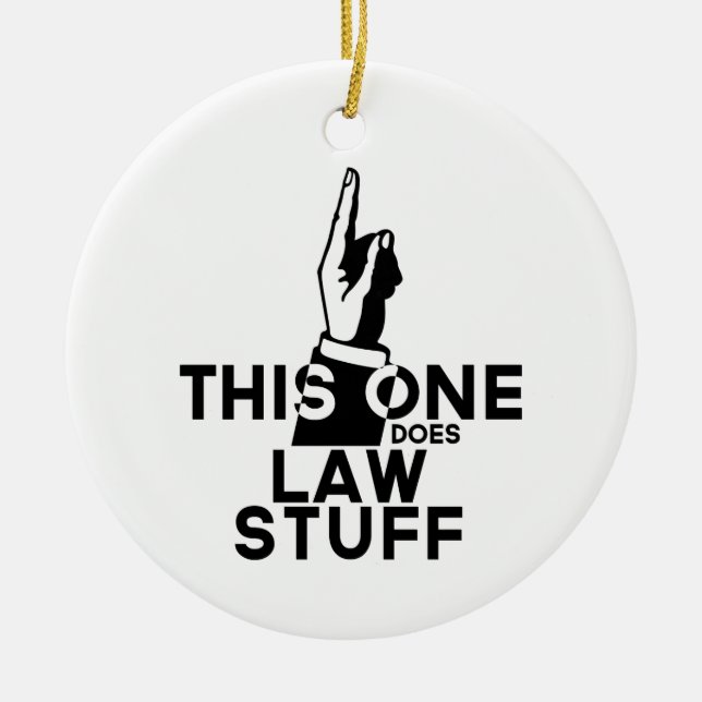 Funny Law Vintag - Anwalt Paralegal Keramik Ornament (Vorne)
