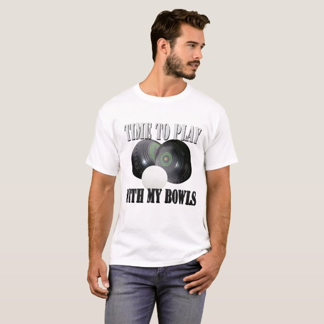 Funny Lawbowls Zeit, mit meinen Bowls Design zu sp T-Shirt (Vorne ganz)