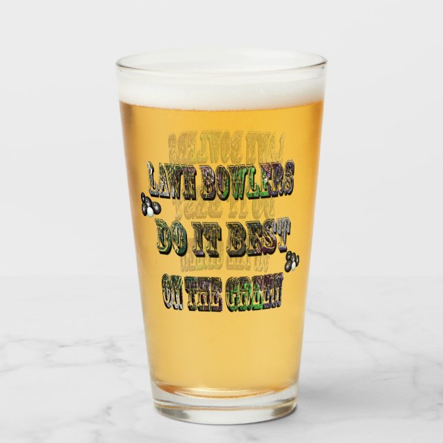 Funny Lawlers tun es am besten auf grün, Glas (Vorne (Gefüllt))