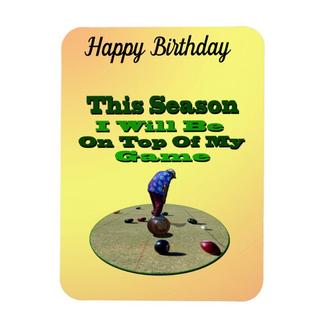Funny Lawn Bowler, Flexible Magnet (Vertikal)