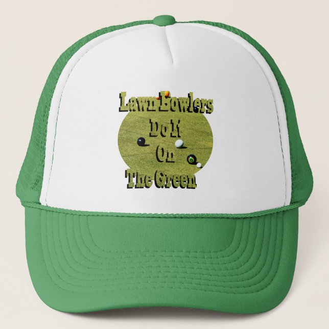 Funny Lawn Bowlers tun es, Lastwagen HAT Truckerkappe (Vorderseite)