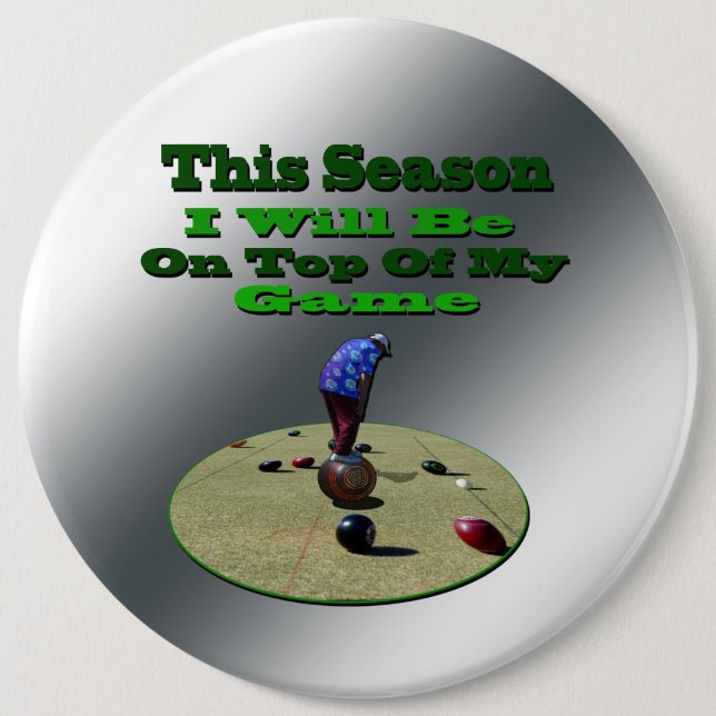 Funny Lawn Bowls, Big Abzeichen Button (Vorderseite)