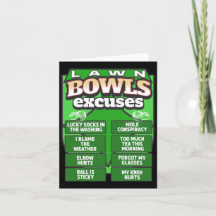 Funny Lawn Bowls entschuldigt Ideen für Männer und Karte