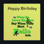 Funny Lawn Bowls Gruß, Flat Birthday Card<br><div class="desc">Bilder sind eine lustige Rasenschale Gruß mit Geburtstagswünsche</div>