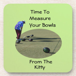 Funny Lawn Bowls Messung der Zeit, Untersetzer