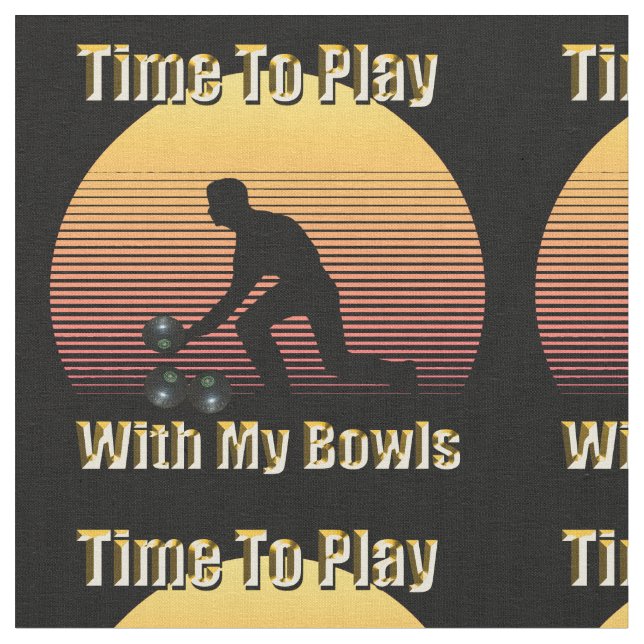 Funny Lawn Bowls Playtime Design, Stoff (Nahaufnahme)