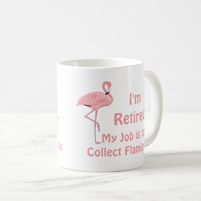 Funny Lawn Flamingo Pension Geschenk Kaffeetasse (VorderseiteRechts)