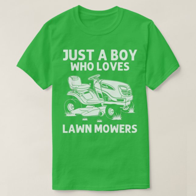 Funny Lawn Mowing Gift Boys Kinder Rasenmäher Farm T-Shirt (Design vorne)