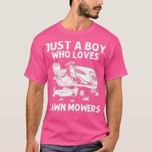 Funny Lawn Mowing Gift Boys Kinder Rasenmäher Land T-Shirt