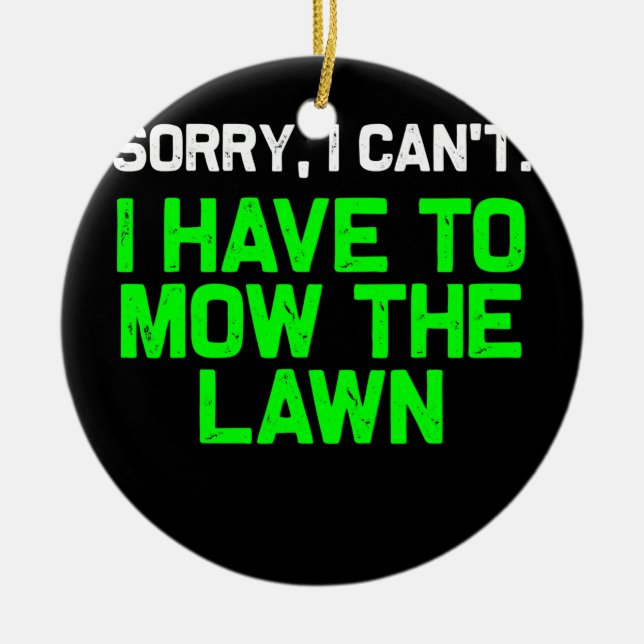 Funny Lawn Rasenmäher Schneiden Mäher Vater Vater Keramik Ornament (Vorne)