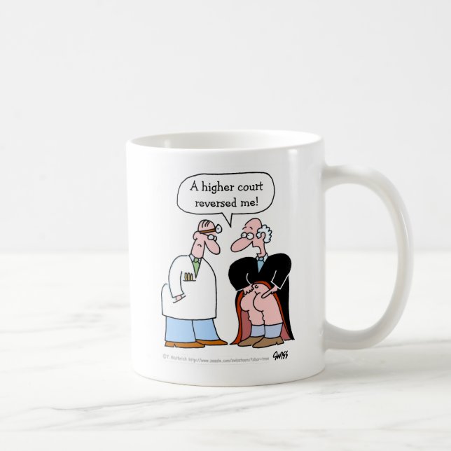 Funny Lawyer Cartoon für Rechtsanwälte Kaffeetasse (Rechts)