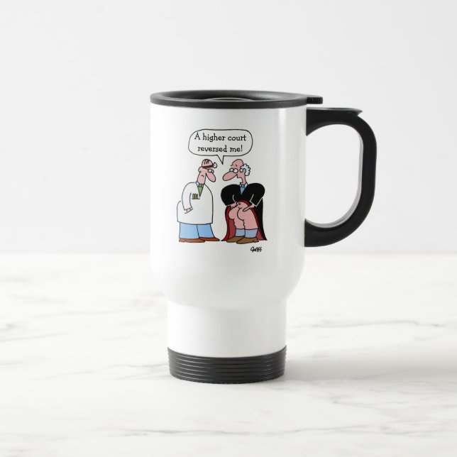 Funny Lawyer Cartoon für Rechtsanwälte Reisebecher (Rechts)
