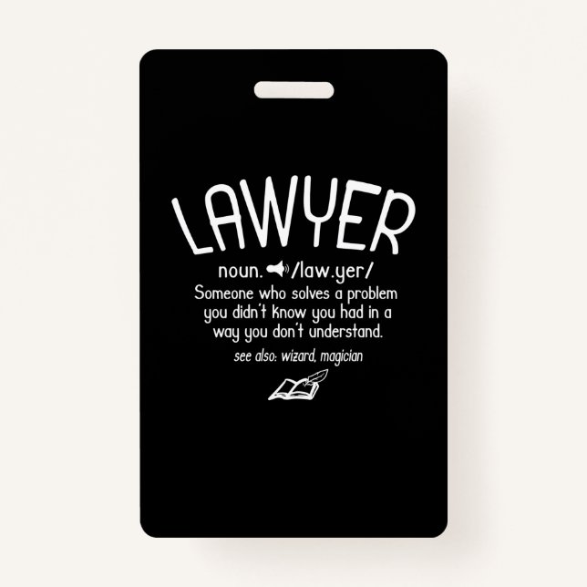 Funny Lawyer Definition Ausweis (Vorderseite)