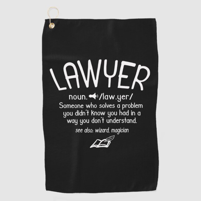 Funny Lawyer Definition Golfhandtuch (Vorderseite)