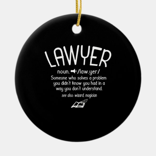 Funny Lawyer Definition Keramik Ornament (Vorne)