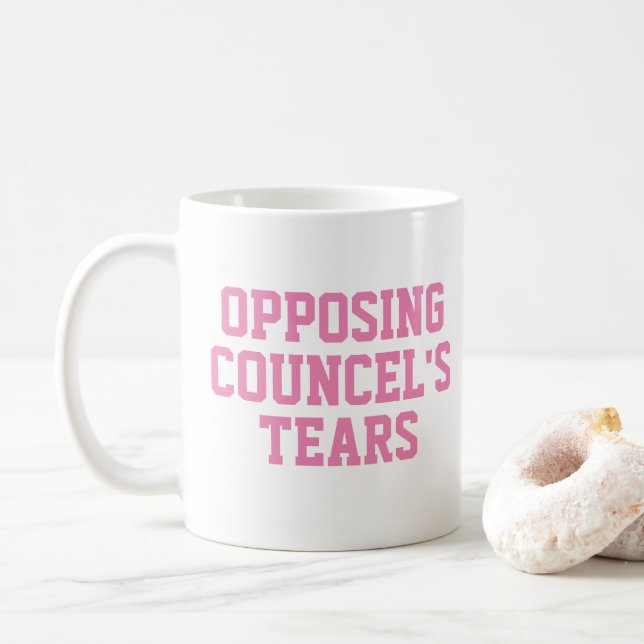Funny Lawyer Geschenk für Anwalt Pink Coffee Tasse (Mit Donut)