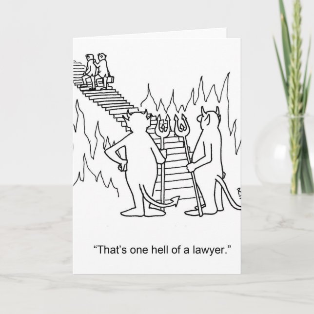 Funny Lawyer Grußkarte Karte (Vorderseite)