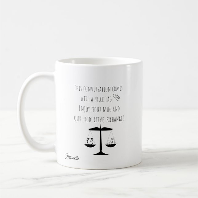 Funny Lawyer Ich rechne Ihnen für diese Diskussion Kaffeetasse (Links)