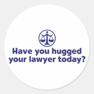 Funny Lawyer Runder Aufkleber