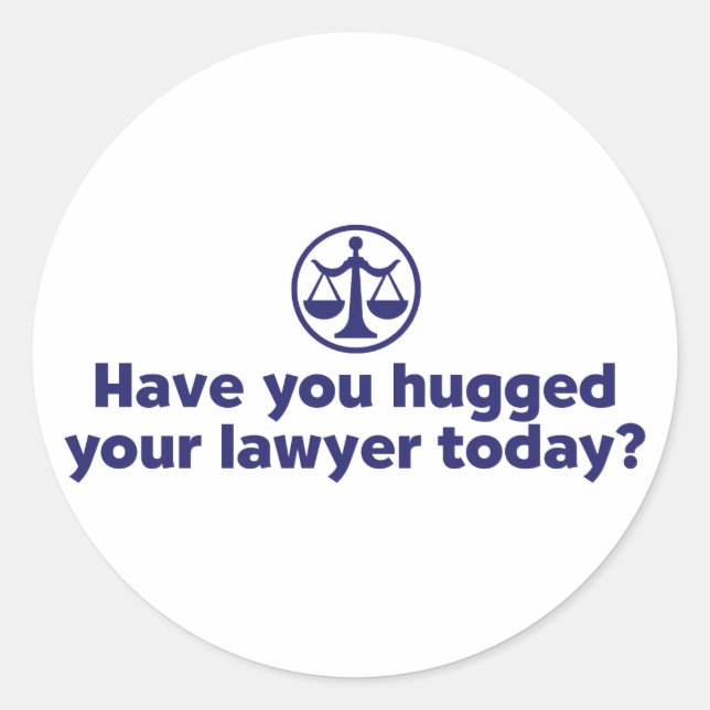 Funny Lawyer Runder Aufkleber (Vorderseite)