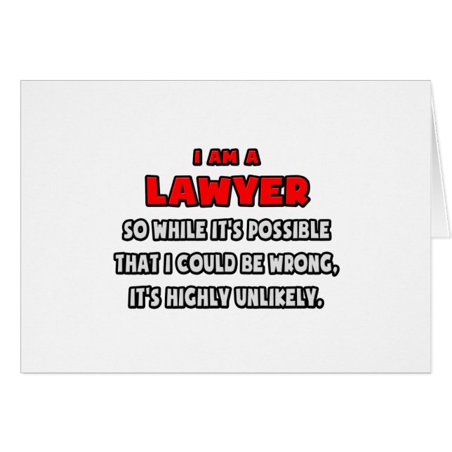Funny Lawyer .. Sehr unwahrscheinlich (Vorderseite (Horizontal))