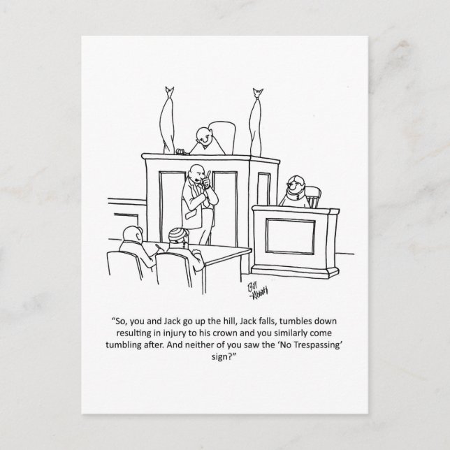 Funny Lawyer Spaß Postcard Postkarte (Vorderseite)