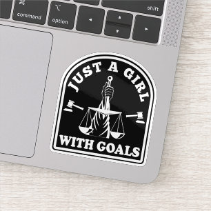 Funny Lawyer Student nur ein Mädchen mit Goals Anw Aufkleber