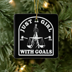 Funny Lawyer Student nur ein Mädchen mit Goals Anw Keramikornament