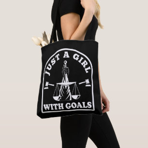 Funny Lawyer Student nur ein Mädchen mit Goals Anw Tasche