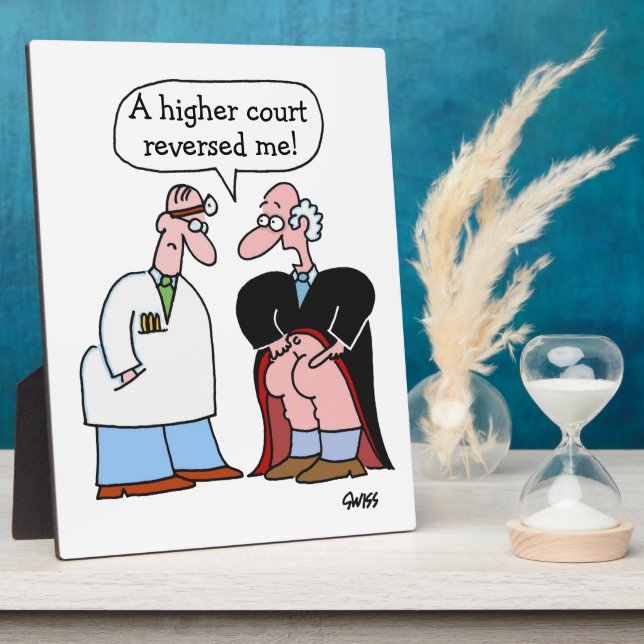 Funny Lawyers Law Office Cartoon Desk Plaque Fotoplatte (Seite)